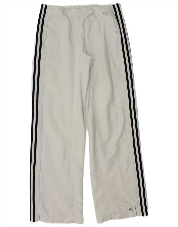 Adidas Pantalon imperméable Climalite pour femme UK 10 Small Blanc Polyester