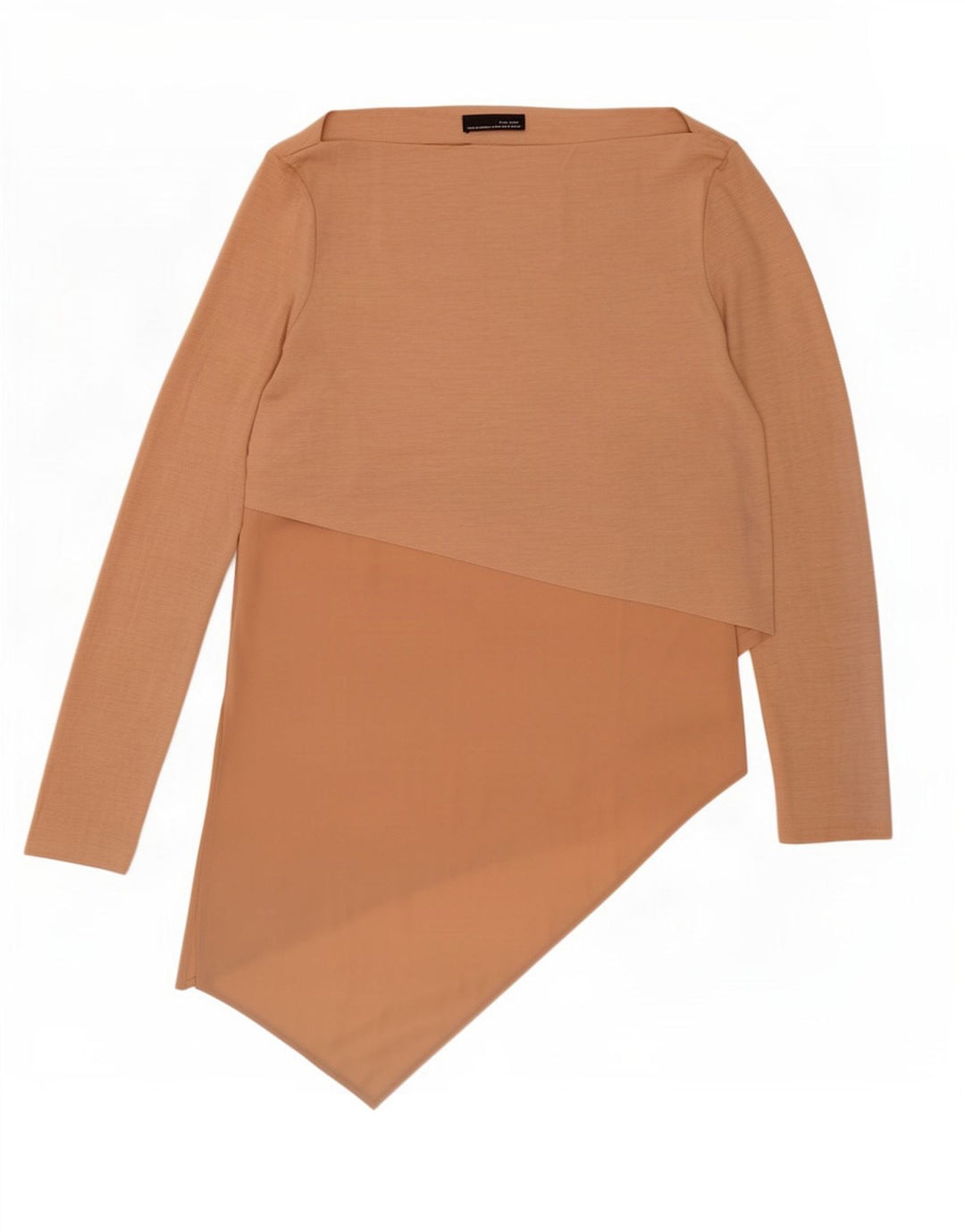 Zara Femme Tunique Asymétrique UK 12 Beige Moyen