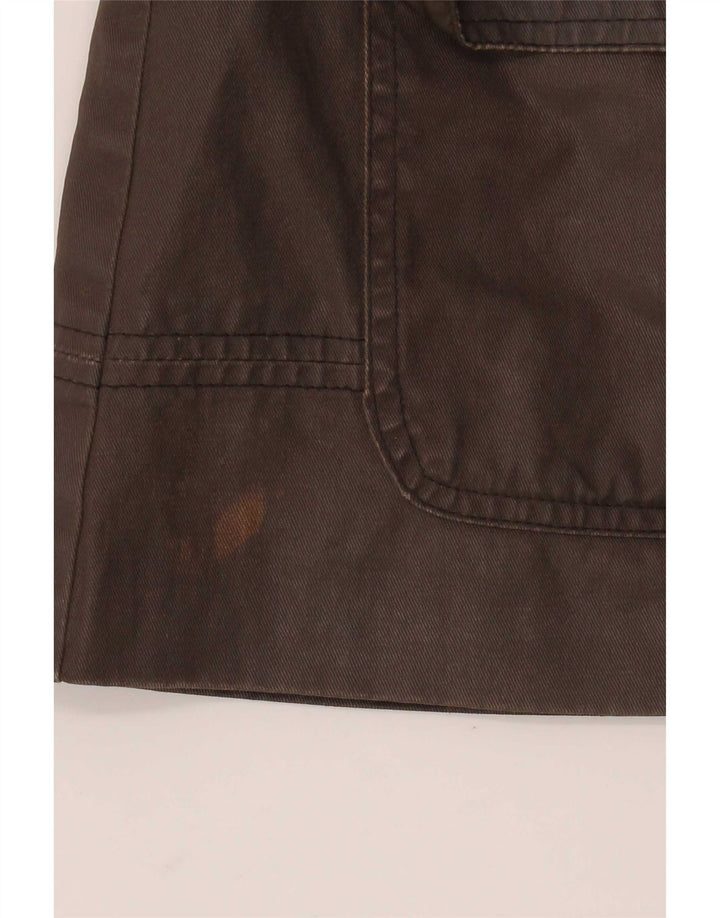 Miss Selfridge Veste cirée surdimensionnée à capuche pour femme UK 10 Petit carreaux marron