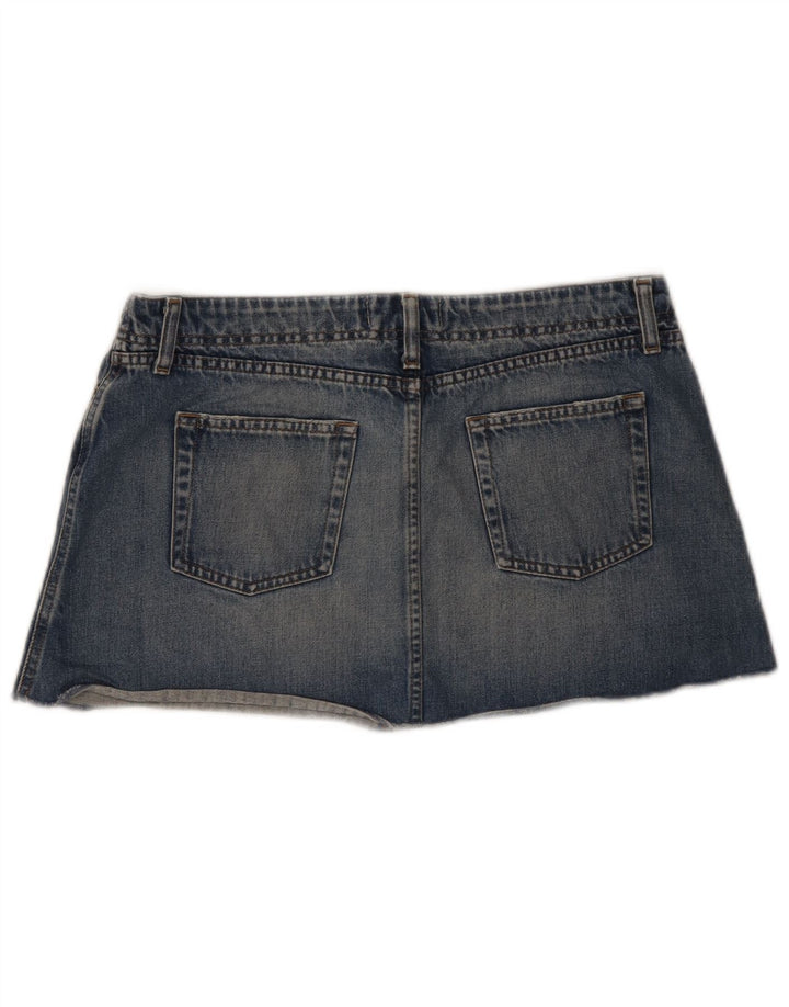 Benetton Mini-jupe en jean pour femme IT 46 Large W32 Bleu Coton