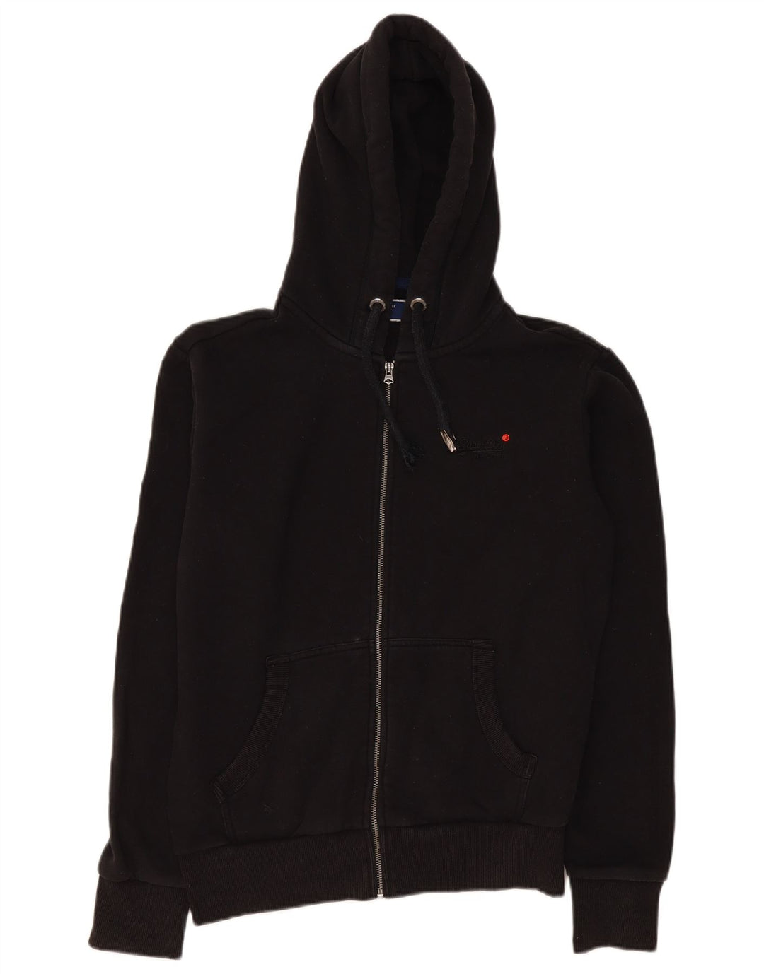 Superdry Pull à capuche zippé pour homme Petit coton noir