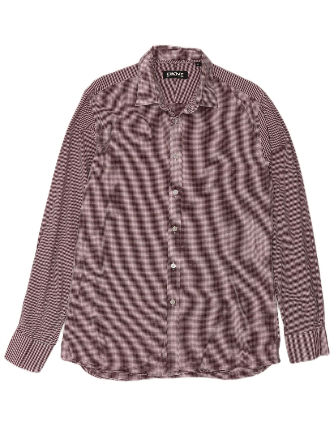 Dkny Chemise homme en coton vichy bordeaux moyen