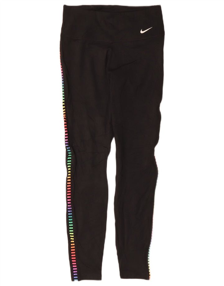 Nike Legging Dri Fit pour femme UK 8 Small Noir Géométrique Polyester