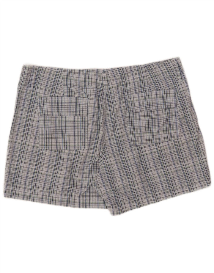 Lee Short Chino pour Femme US 16 2XL W36 Bleu à Carreaux Coton