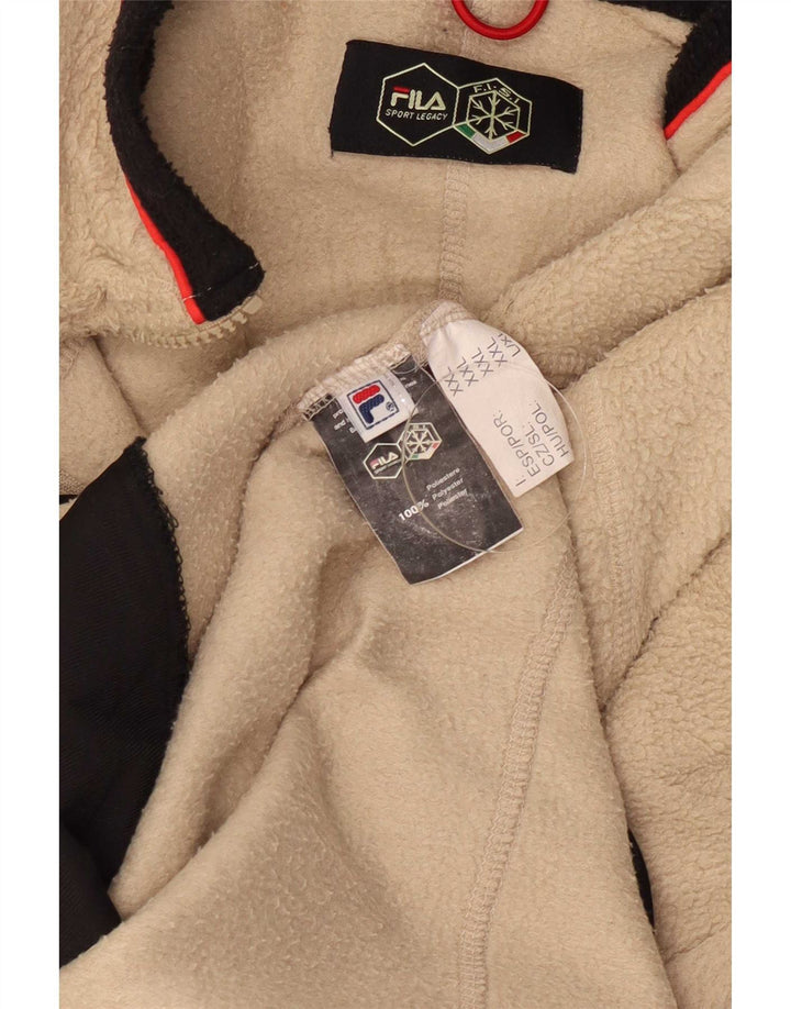 Fila Veste Polaire Homme UK 44 2XL Beige Colorblock Polyester