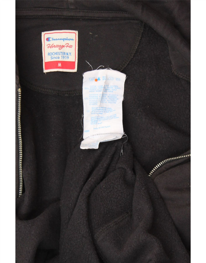 CHAMPION Pull à capuche zippé Heritage Fit pour femme UK 14 Coton noir moyen