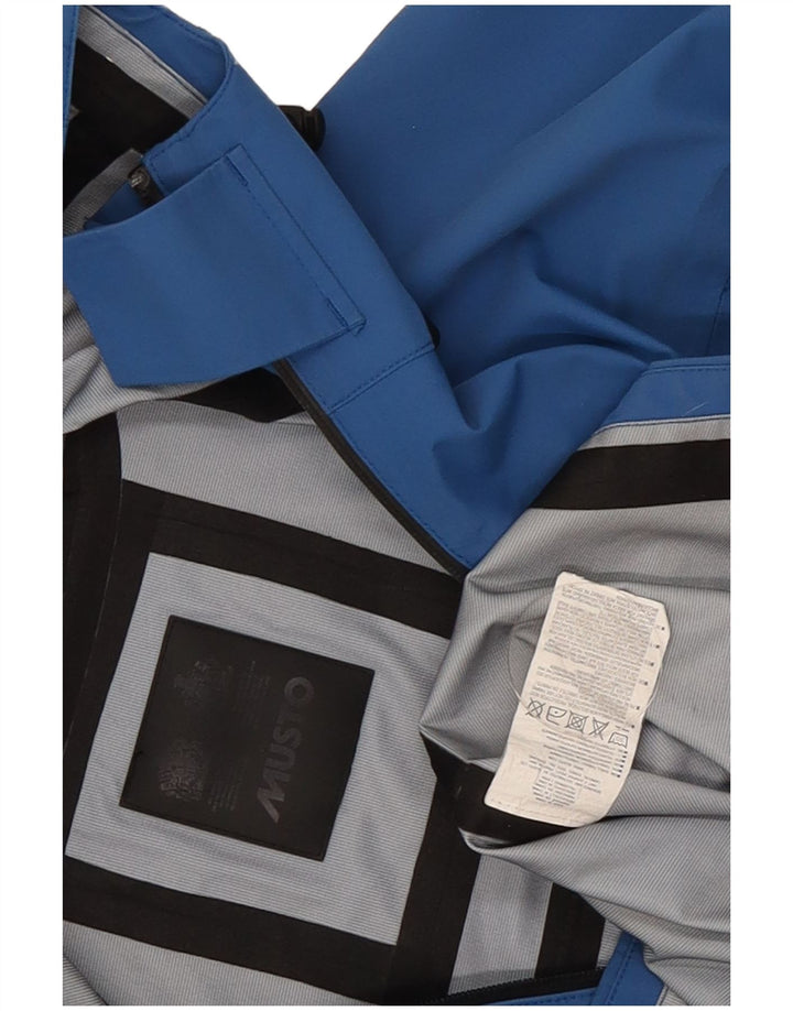 Musto Veste de pluie à capuche pour homme UK 38 Bleu moyen Polyamide