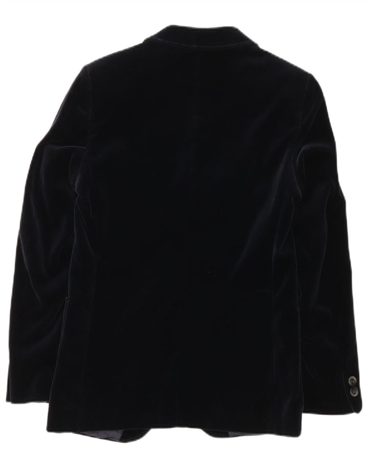 C&A Veste Blazer 2 Boutons Femme IT 42 Bleu Marine Moyen Coton