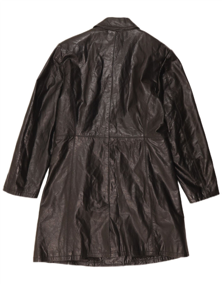 Conbipel Manteau En Cuir Femme IT 44 Cuir Noir Moyen