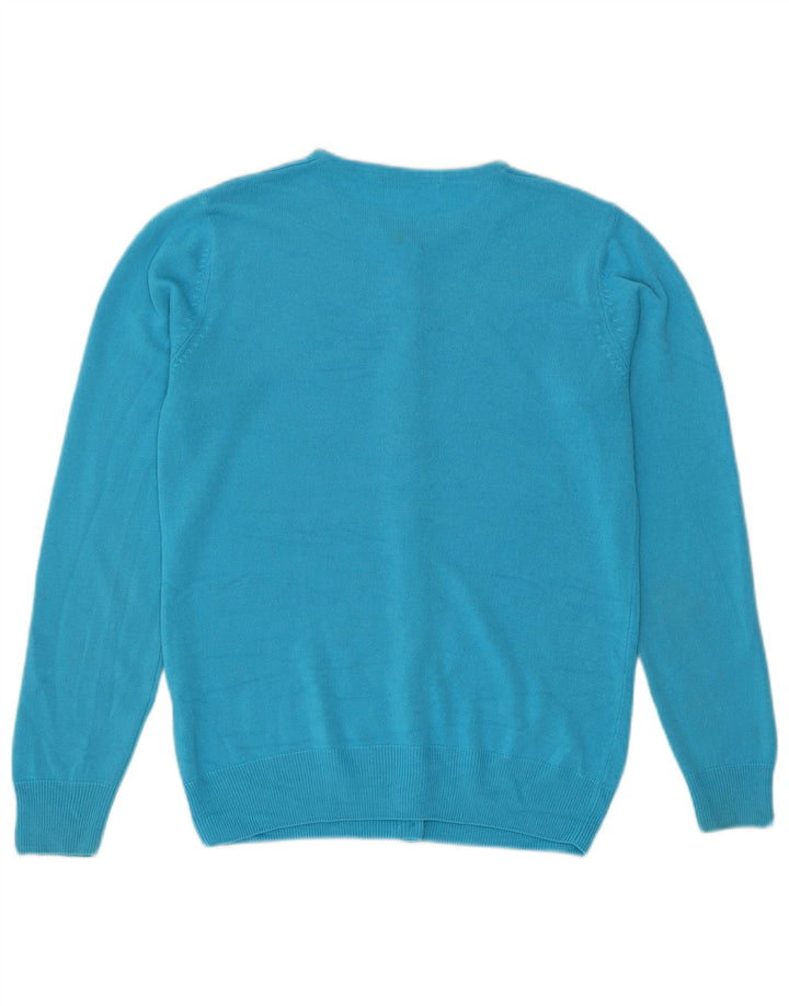 Marks & Spencer Pull Cardigan Femme UK 8 Petit Acrylique Turquoise
