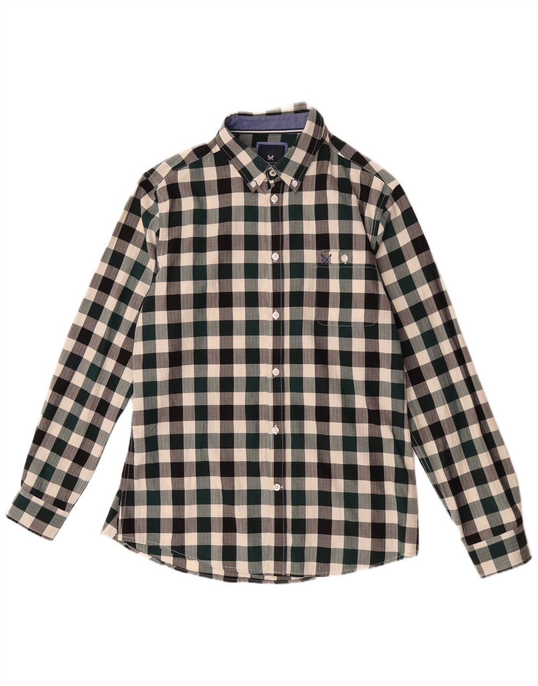 Crew Clothing Chemise cintrée pour homme en coton vichy multicolore moyen