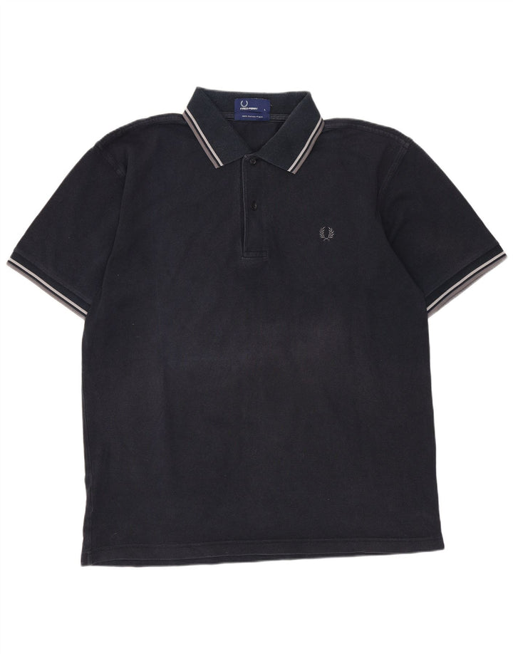 FRED PERRY Polo Homme Large Bleu Marine Coton
