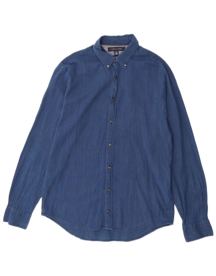 TOMMY HILFIGER Chemise New York Fit Homme Bleu Moyen Coton
