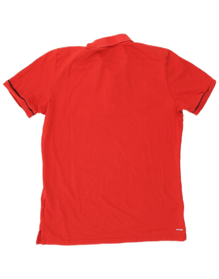 Adidas Hommes Climalite Polo Grand Rouge Coton