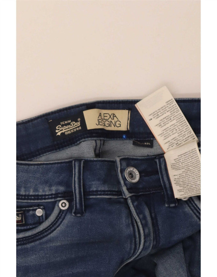 Superdry Jean Alexia Jegging Femme W27 L32 Bleu Coton