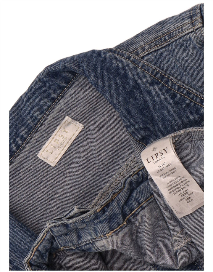 Lipsy Veste en jean fille 13-14 ans Bleu Coton