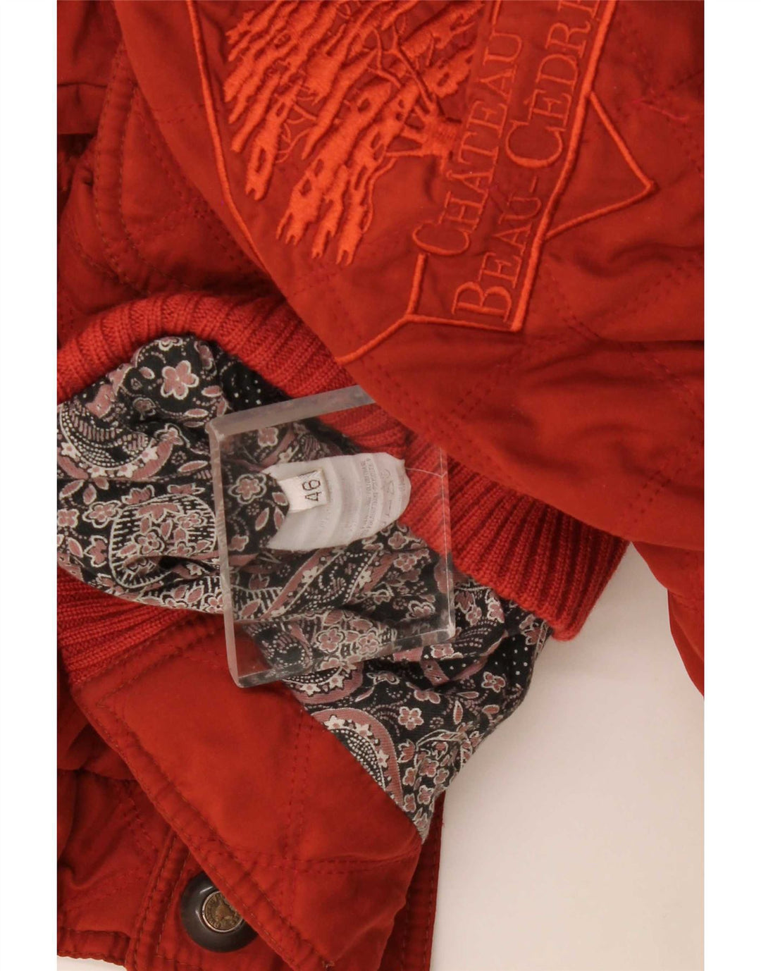 Chateu Beau Cedre Veste Bomber Graphique Pour Homme IT 46 Petit Rouge Colourblock