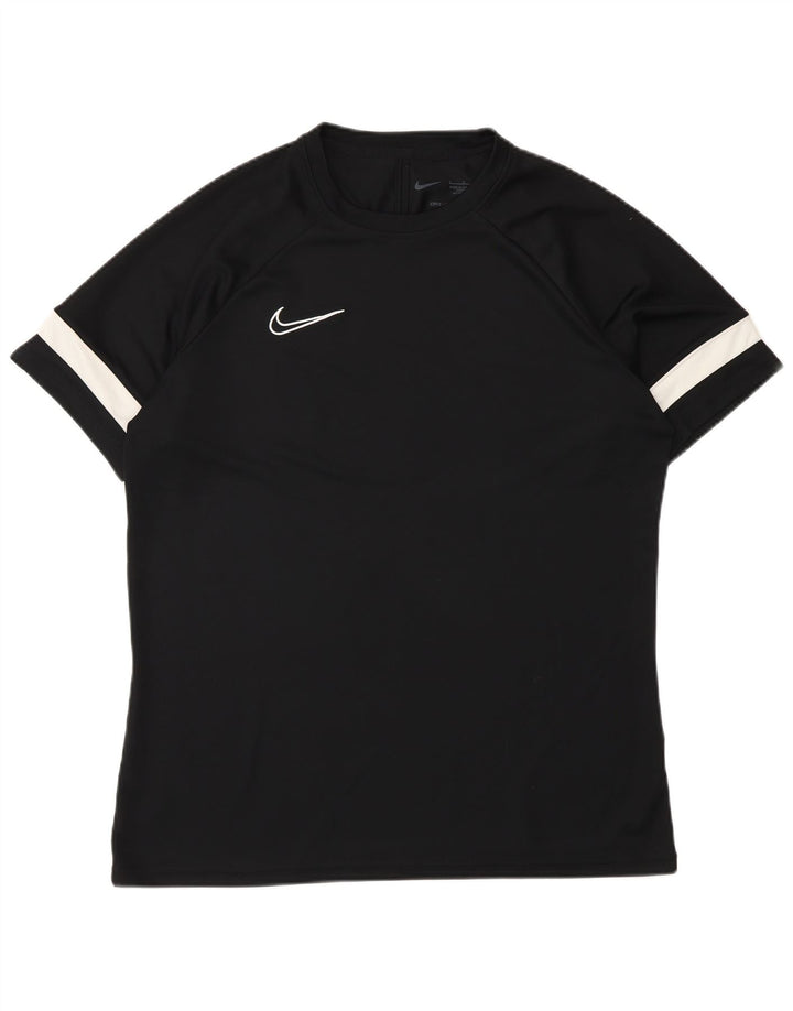 Nike Hommes Dri Fit T-Shirt Haut Large Noir Colorblock Polyester