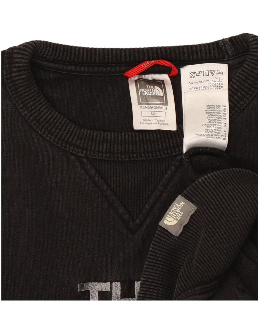 THE NORTH FACE Sweat-shirt graphique pour hommes, petit coton noir