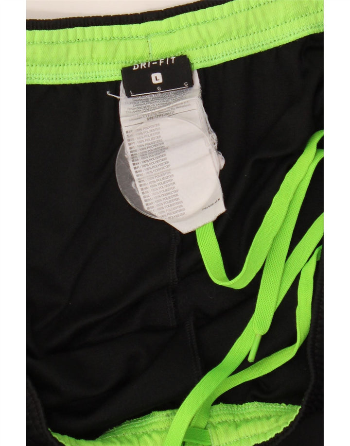 NIKE Pantalon de survêtement Dri Fit pour hommes Large Noir Colorblock Polyester