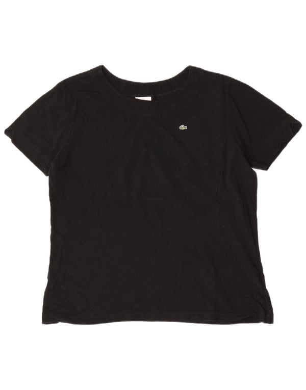 Lacoste T-Shirt Femme Top Taille 50 2XL Coton Noir
