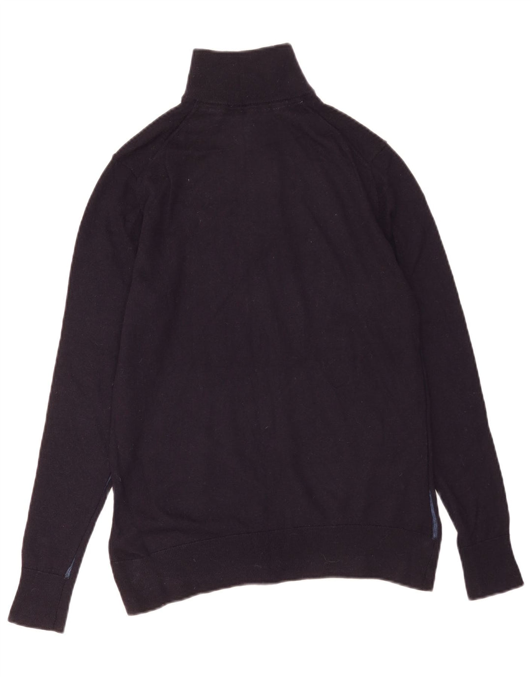 Ted Baker Pull à col zippé pour homme Taille 3 Laine bleu marine moyen