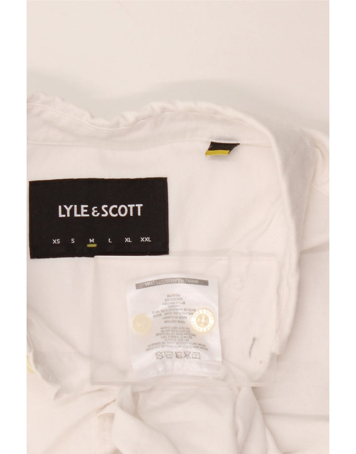 LYLE & SCOTT Chemise à Manches Courtes Homme Blanc Moyen Coton