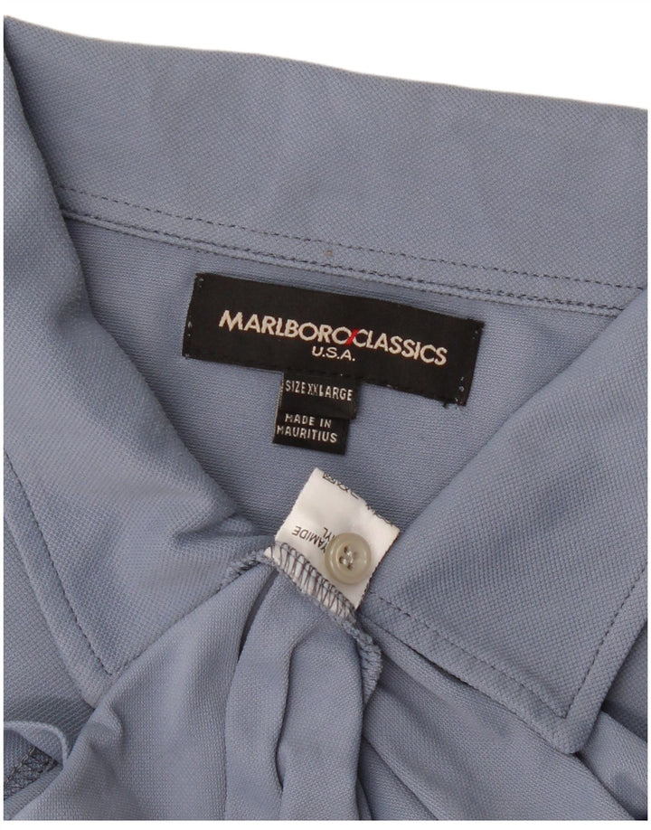 Marlboro Classics Polo Homme 2XL Bleu Polyamide
