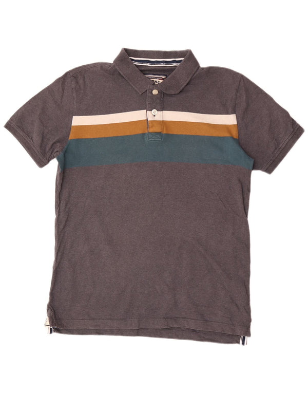 Polo Homme Fat Face Coton Rayé Gris Moyen
