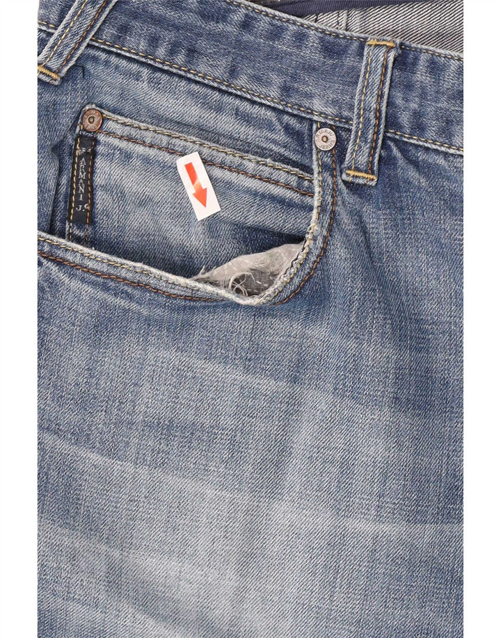 Armani Femme Jean droit W32 L30 Bleu Coton