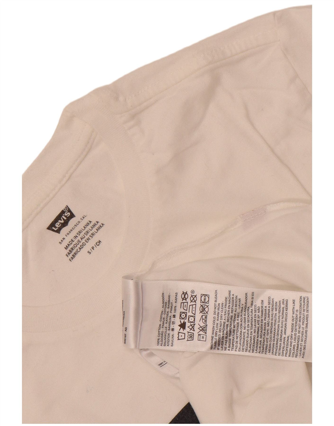 Levi's T-Shirt Graphique Homme Petit Blanc Coton