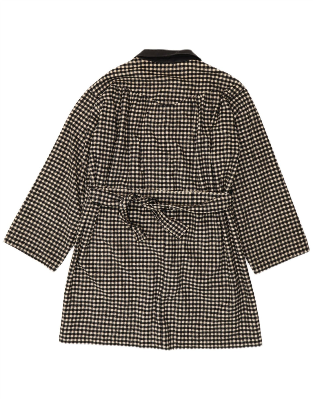 pardessus femme vintage UK 18 XL Black Gingham