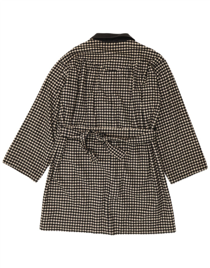 pardessus femme vintage UK 18 XL Black Gingham