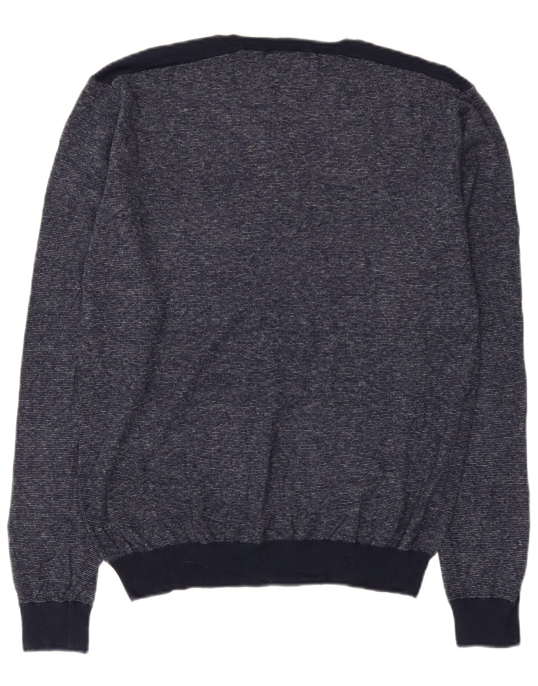 Guess Pull col V Homme XL Bleu Marine Moucheté