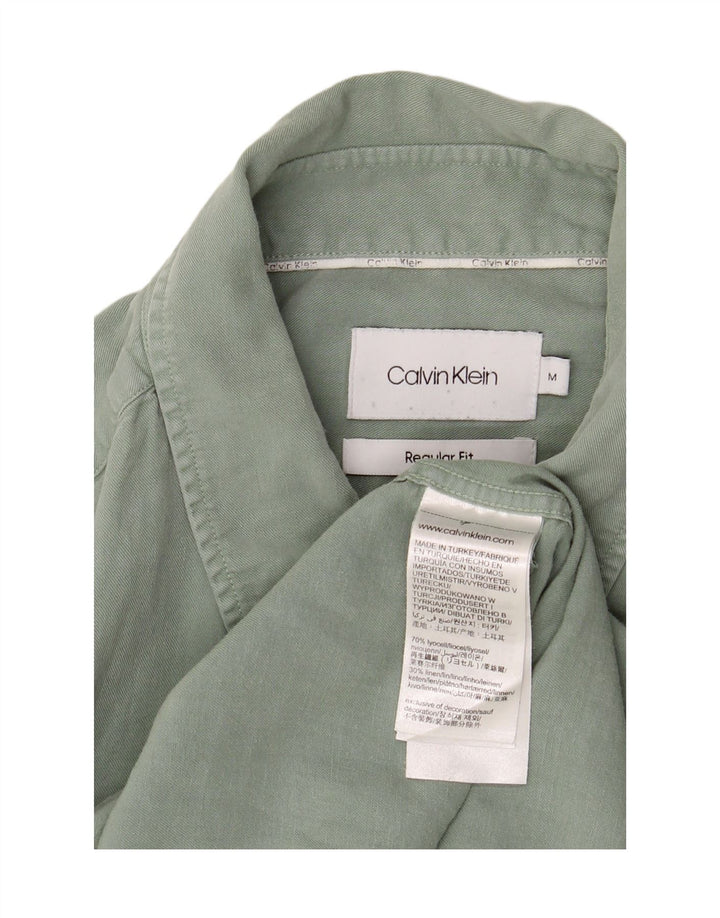 Calvin Klein Chemise Regular Fit Homme Vert Moyen Lyocell