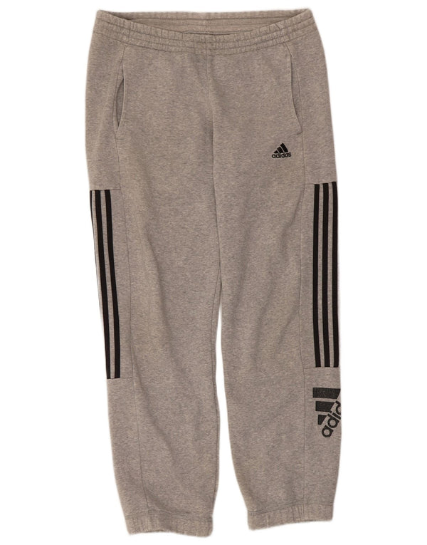 Adidas Pantalon de survêtement graphique pour homme en coton moucheté petit gris
