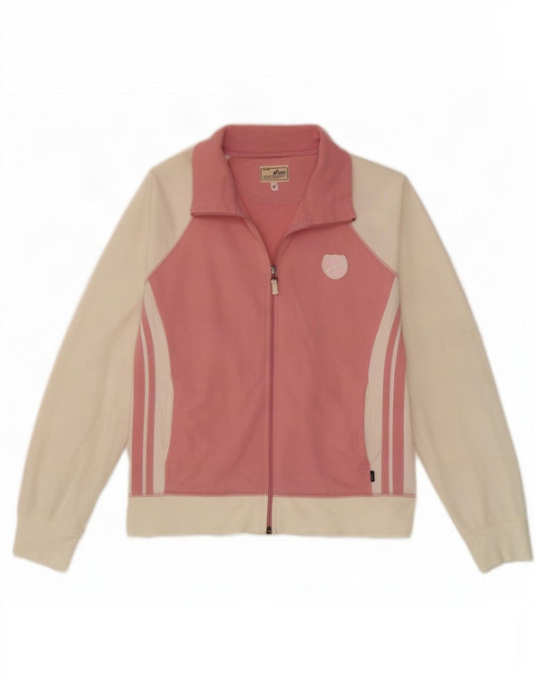Asics Veste de survêtement pour femme UK 12 Rose moyen Colourblock Sports