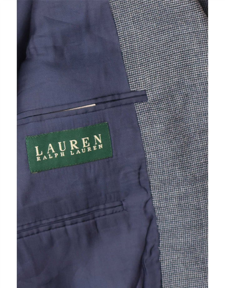 Ralph Lauren Veste blazer à 2 boutons pour homme, coupe régulière, UK 40, grande soie bleue
