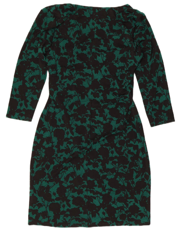 Chaps Robe fourreau à manches 3/4 pour femme en polyester floral vert