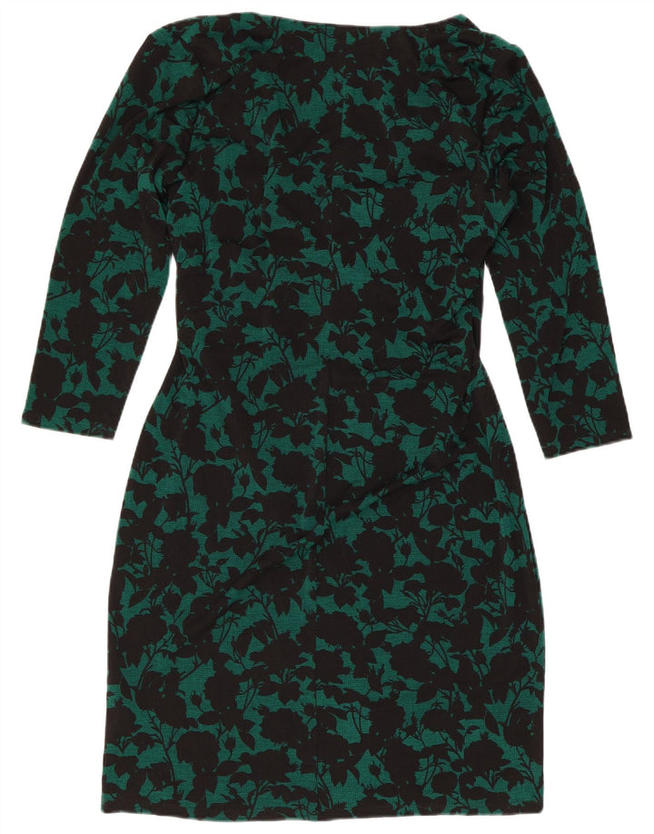Chaps Robe fourreau à manches 3/4 pour femme en polyester floral vert