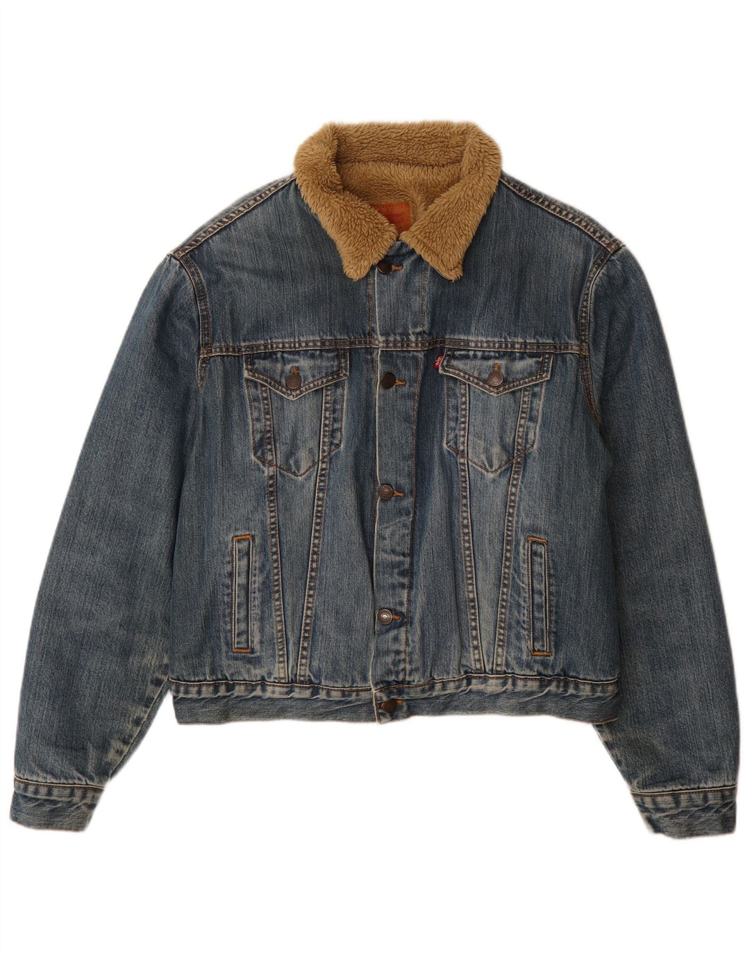 Levi's Veste en jean Sherpa 70500 pour homme UK 40 Large Bleu