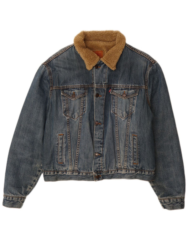 Levi's Veste en jean Sherpa 70500 pour homme UK 40 Large Bleu