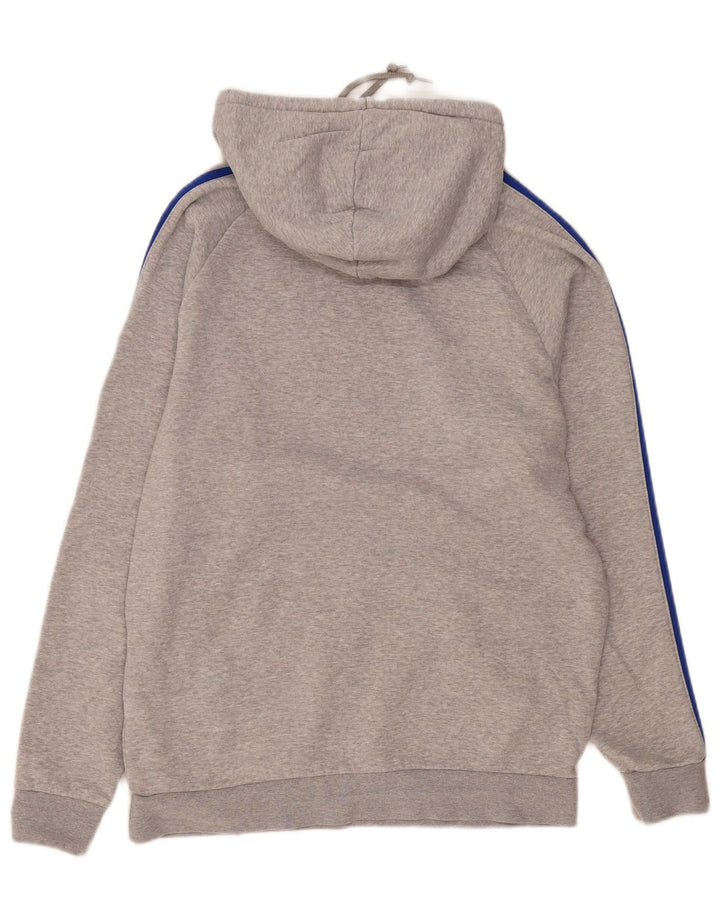 Adidas Pull à capuche en coton moucheté gris moyen pour homme