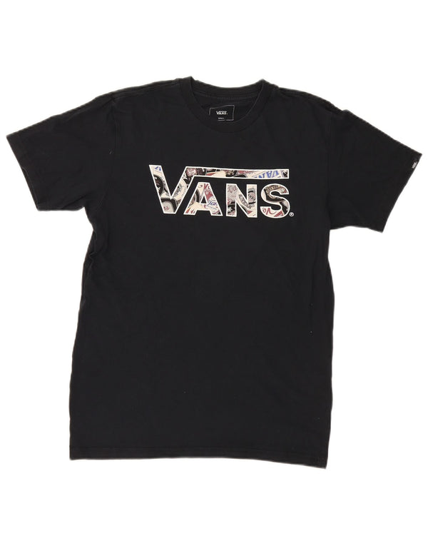 Vans T-shirt graphique coupe classique pour hommes, petit coton noir