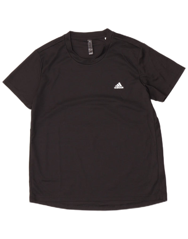 Adidas Femmes Aeroready T-Shirt Top UK 16/18 Grand Noir Polyester