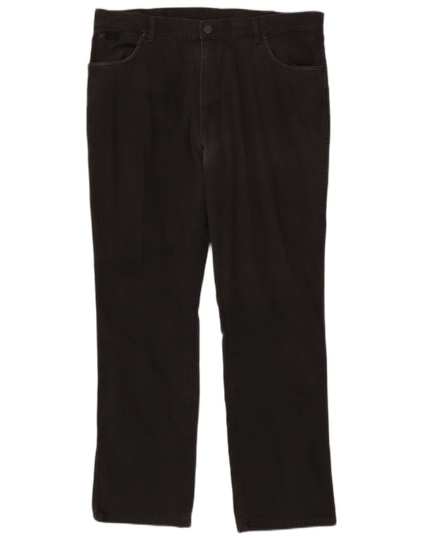 Wrangler Pantalon décontracté droit Texas Stretch pour homme W40 L34 Gris Coton
