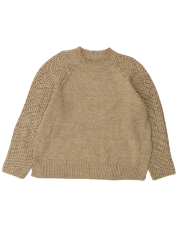 Marks & Spencer Pull col roulé pour femme UK 16 Large Beige Acrylique