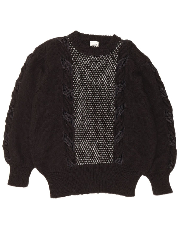 C&A Pull ample à col rond pour femme EU 48/50 XL Acrylique noir