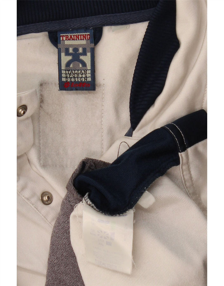 LOTTO Veste de Survêtement Homme UK 44/46 2XL Blanc Colorblock Polyester