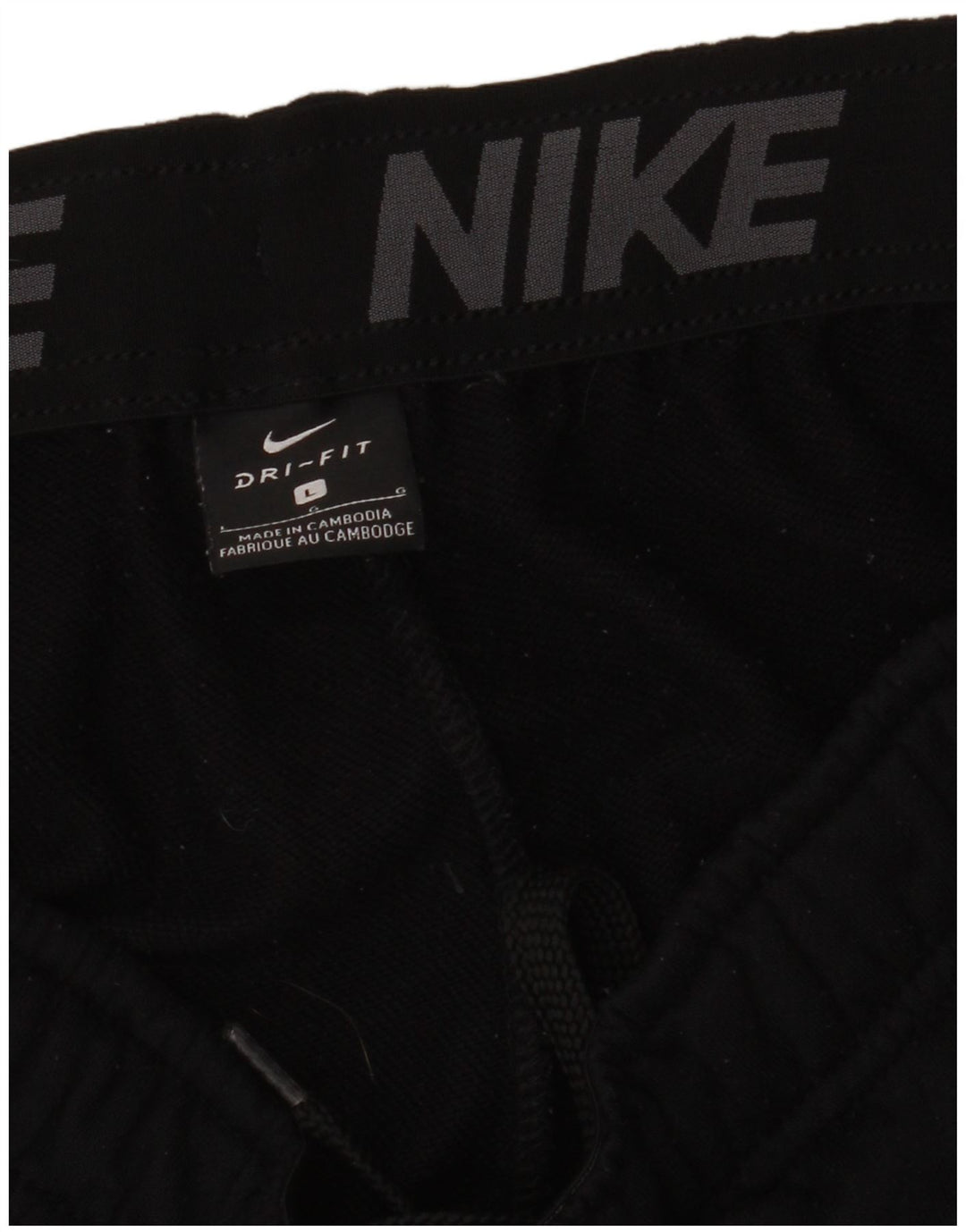 Nike Pantalon de survêtement Dri Fit pour homme Taille L Noir Polyester
